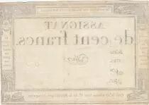 Frankreich 100 francs - 18 Nivose An III - 1794 - Sign. Guyon - Serial 1784