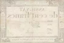 Frankreich 100 francs - 18 Nivose An III - 1794 - Sign. Taizy - Serial 1719