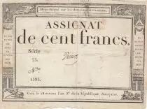 Frankreich 100 francs - 18 Nivose An III - 1794 - Sign. Vienoz - Serial 33