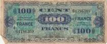 Frankreich 100 Francs - Allied Military Currency - 1944 - Serial 4