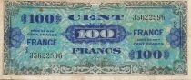 Frankreich 100 Francs - Allied Military Currency - 1945 - Serial 3