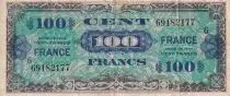 Frankreich 100 Francs - Allied Military Currency - 1945 - Serial 6 - P.123