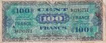 Frankreich 100 Francs - Allied Military Currency - 1945 - Serial 8 - F - P.123c