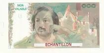 Frankreich 100 Francs - Balzac 1980 - Proof recto verso with watermark - Echantillon - P. UNC