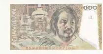 Frankreich 100 Francs - Balzac 1980 - Proof recto verso with watermark, signature, serial L.001 - Echantillon -