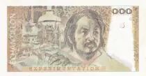 Frankreich 100 Francs - Balzac 1980 - Proof recto verso with watermark, signature, serie - Echantillon - P.UNC