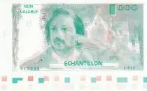 Frankreich 100 Francs - Balzac 1980 - Proof with watermark et colors code - Serial L.012 -  Echantillon - UNC