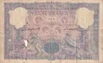 Frankreich 100 Francs - Blue and pink - 1896 - Serial T.1937 - VG - P.65