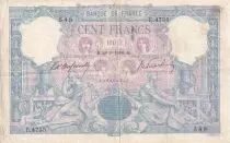 Frankreich 100 Francs - Blue and pink - 1906 - Serial E.4735 - F to VF - P.65