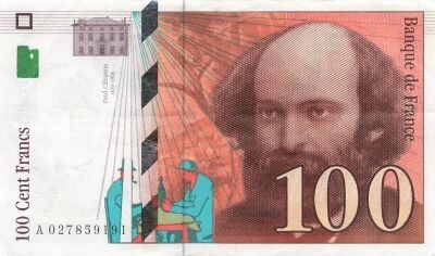 Frankreich 100 Francs - Cezanne - 1997 - Serial A.027