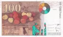 Frankreich 100 Francs - Cezanne - 1998 - Letter Z - XF+ - P.158