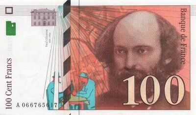 Frankreich 100 Francs - Cezanne - 1998 - Serial A.066