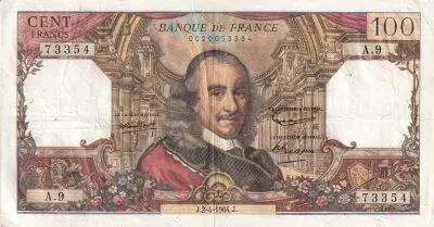 Frankreich 100 Francs - Corneille - 02-04-1964 - Serial A.9 - VF - P.149