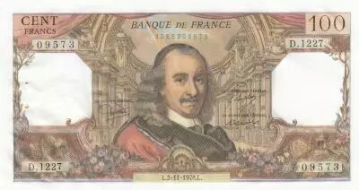 Frankreich 100 Francs - Corneille - 02-11-1978 - Serial D.1227