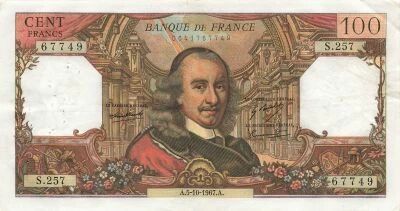 Frankreich 100 Francs - Corneille - 05-10-1967 - Serial S.257