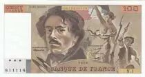 Frankreich 100 Francs - Delacroix - 1978 - Serial N.1