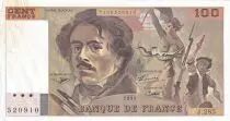 Frankreich 100 Francs - Delacroix - 1991 - Serial J.285