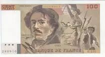 Frankreich 100 Francs - Delacroix - 1993 - Serial o.210 - Faute
