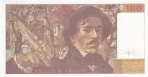 Frankreich 100 Francs - Delacroix - Sign Vigier - 1993 - Serial O.208 - P.154