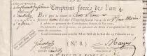 Frankreich 100 Francs - Emprunt Forc&eacute; - Year 4 (1796) - Charente-Inf&eacute;rieure - Audilly - XF