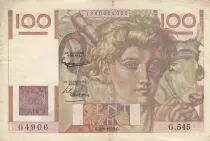 Frankreich 100 Francs - Farmer - 04-06-1953 - Serial G.545