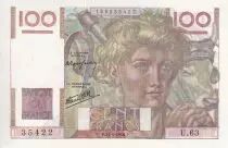 Frankreich 100 Francs - Jeune Paysan - 31-05-1946 - Serial U.63 - P.128