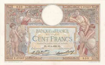 Frankreich 100 Francs - Luc Olivier Merson - 15-04-1937 - Serial C.53816 - P.69