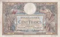 Frankreich 100 Francs - Luc Olivier Merson - with LOM - 24-12-1908 - Serial Y.599 - P.69