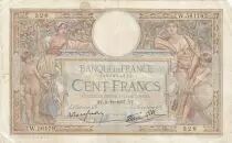 Frankreich 100 francs - Luc Olivier Merson modified - 09-12-1937 - Serial W.56179