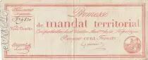 Frankreich 100 Francs - Mandat Territorial - 1796 - Without serial - P. A.84