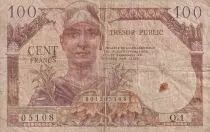 Frankreich 100 Francs - Mercury - French Treasury - 1947 - Serial Q.1 - P.F - P.11