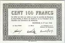 Frankreich 100 Francs , Mulhouse Chambre de Commerce, S&eacute;rie C