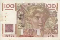 Frankreich 100 Francs - Young farmer - 01-10-1953 - Serial Z.563