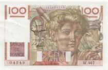 Frankreich 100 Francs - Young Farmer - 04-09-1952 - Serial W.467