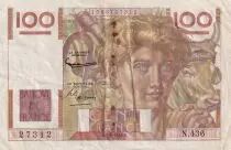 Frankreich 100 Francs - Young farmer - 07-02-1952 - Serial N.436 - P.128