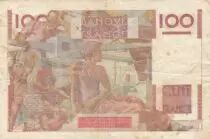 Frankreich 100 Francs - Young farmer - 09-01-1947 - Serial E.189