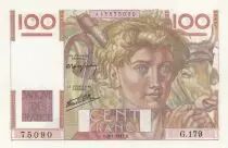 Frankreich 100 Francs - Young farmer - 09-01-1947 - Serial G.179