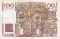 Frankreich 100 Francs - Young farmer - 12-10-1950 - Serial V.368 - P.128