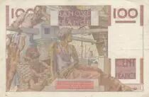 Frankreich 100 Francs - Young farmer - Inverse watermark -  06-08-1953 - Serial M.554 - P.128