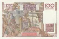 Frankreich 100 Francs - Young farmer - Inverted Watermak - 06-08-1953 - Serial B.552