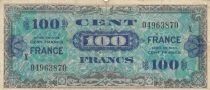 Frankreich 100 Francs Allied Military Currency - 1945 Serial  X - F