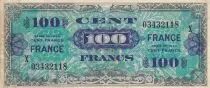 Frankreich 100 Francs Allied Military Currency - 1945 Serial  X 03432118
