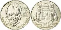 Frankreich 100 Francs Andr� Malraux - 1997 Silver