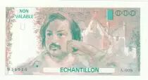 Frankreich 100 Francs Balzac 1980 - Serial A.008 - Echantillon