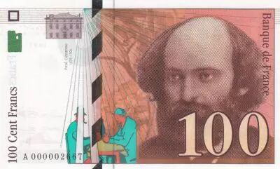 Frankreich 100 Francs Cezanne - 1997 A000002667 small number