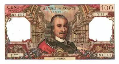 Frankreich 100 Francs Corneille - 1965-04-01 - Serial Y.77