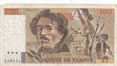 Frankreich 100 Francs Delacroix - 1978 - Serial R.2 - Fay.68.01