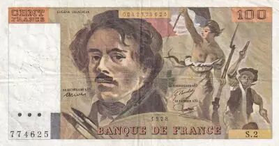 Frankreich 100 Francs Delacroix - 1978 - Serial S.2 - Fay.68.01