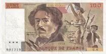 Frankreich 100 Francs Delacroix - 1978 - Serial U.4 - Fay.69.1c