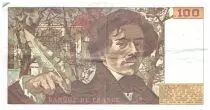 Frankreich 100 Francs Delacroix - 1978 Serial F.9 - Large watermark - VF